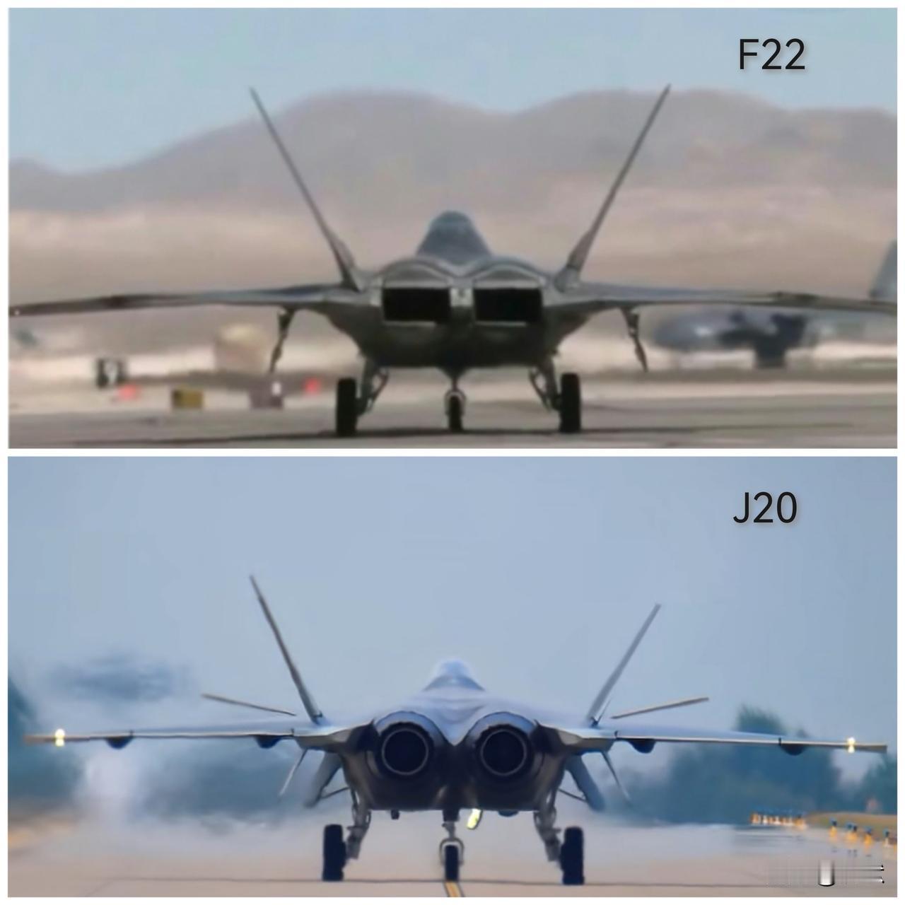 【罕见视角！！！东西方主力隐身战斗机独具匠心的设计】F22猛禽与歼20威龙分别代