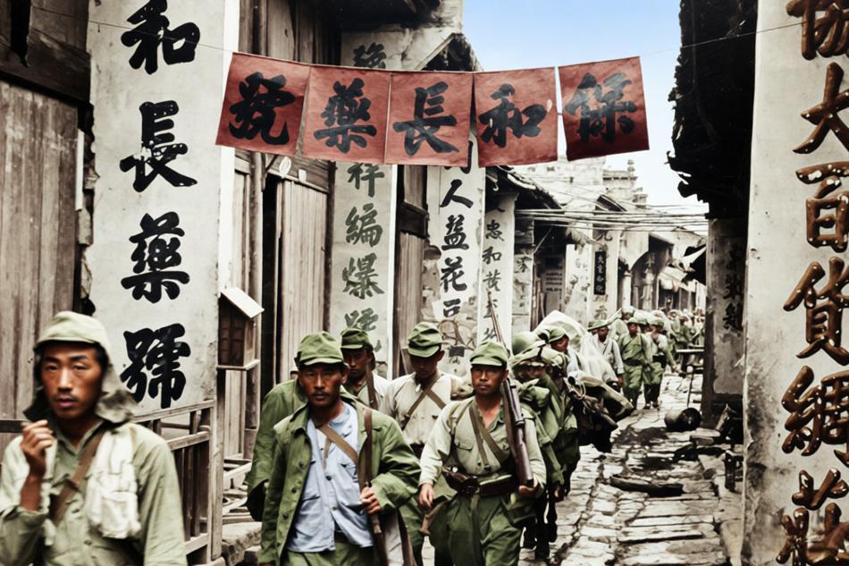 1941年9月23日，第二次长沙会战期间，侵华日军步兵第45联队进入长沙市内长乐