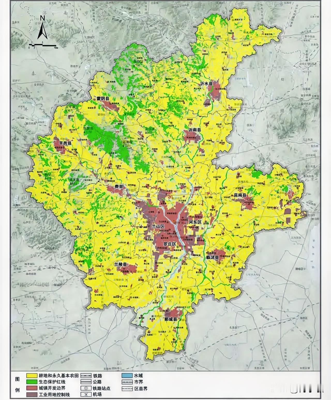 山东临沂城区的地理位置太好啦，地势平坦，地理居中，沿河而建。临沂城区的地理