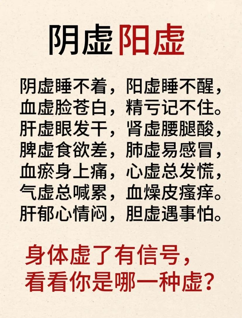 看看你是哪一种虚？