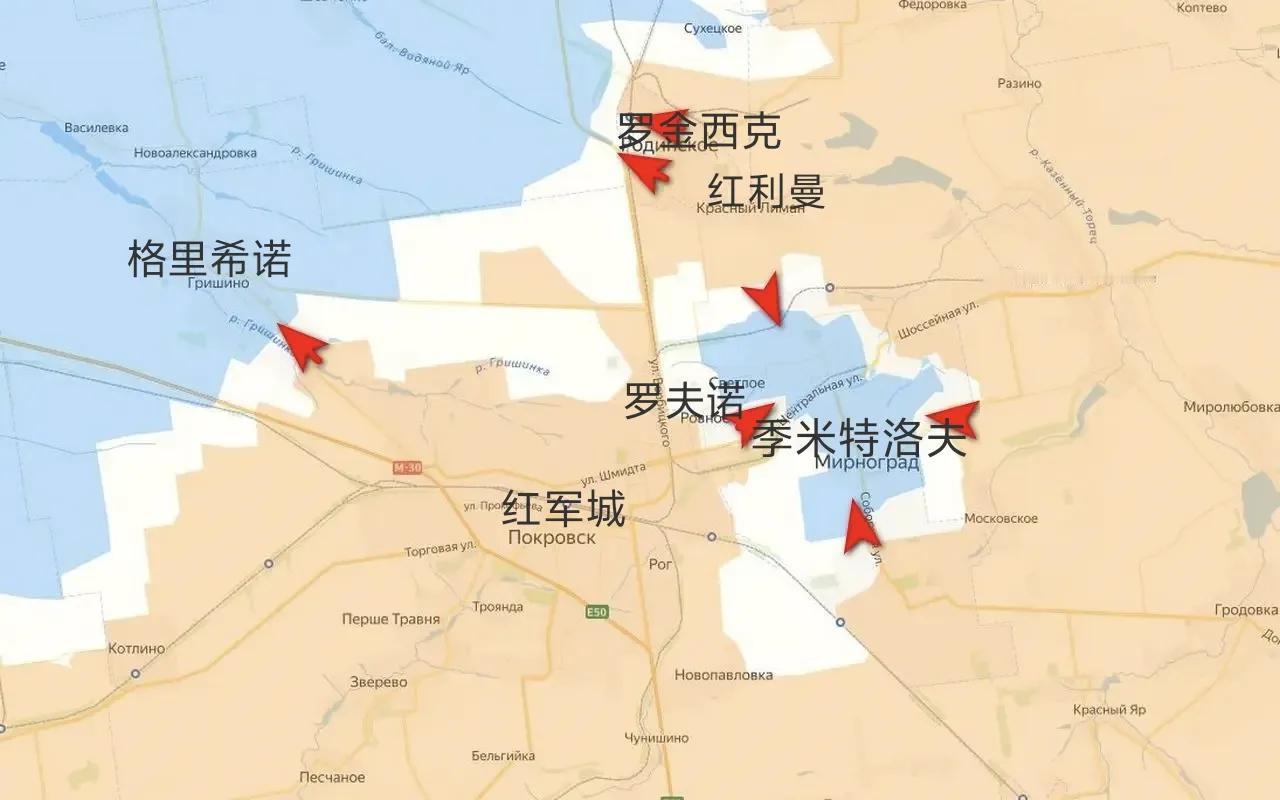 俄军已经将乌军反攻部队完全赶出了罗晋西克，并且攻入了格里希诺，有效阻止了乌军解救