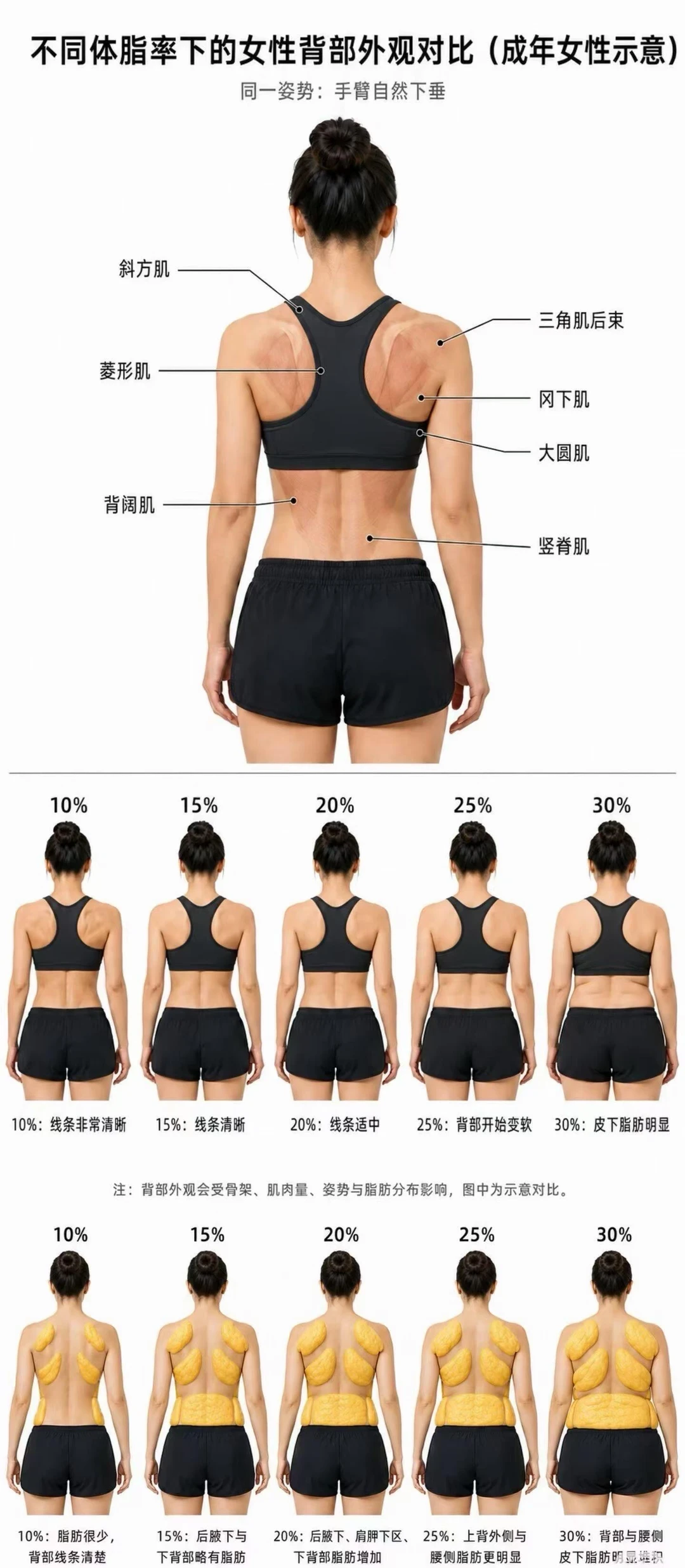 从后背看看你体脂率多少！？？！