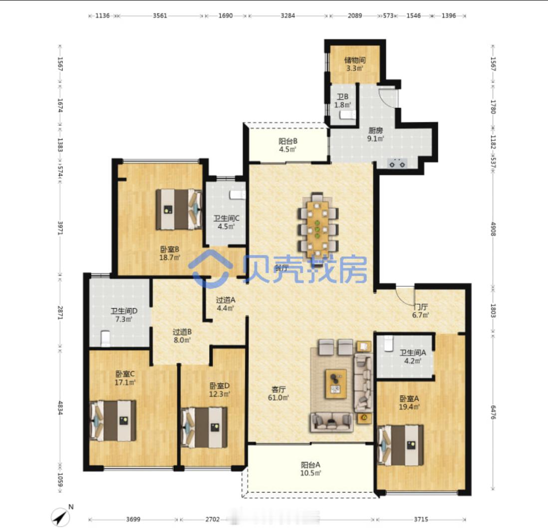 深圳南山阳光粤海242平1700万成交，单价7万。2019年的小区，还有保姆