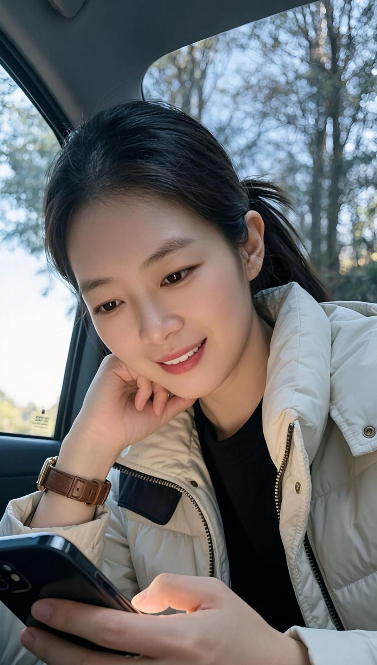 少女写真甜系女孩甜美优雅写真日常分享AI车内氛围感写真