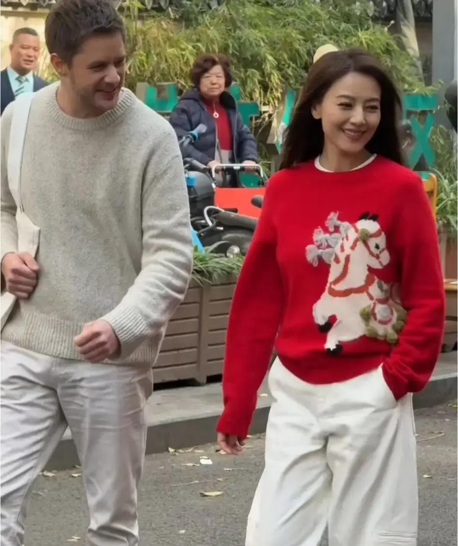 高圆圆在成都玉林路拍节目，搭档是个法国厨子戴广坦。不是什么神秘行程，就是录《你好