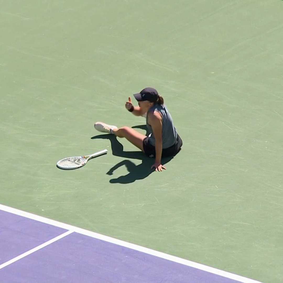 斯瓦泰克6-1先赢一盘后，被同胞里内特逆转，连续73站赛事首场比赛获胜的纪录告终