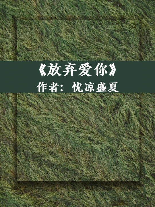 《放弃爱你》古早强取豪夺！十几年书龄者强推