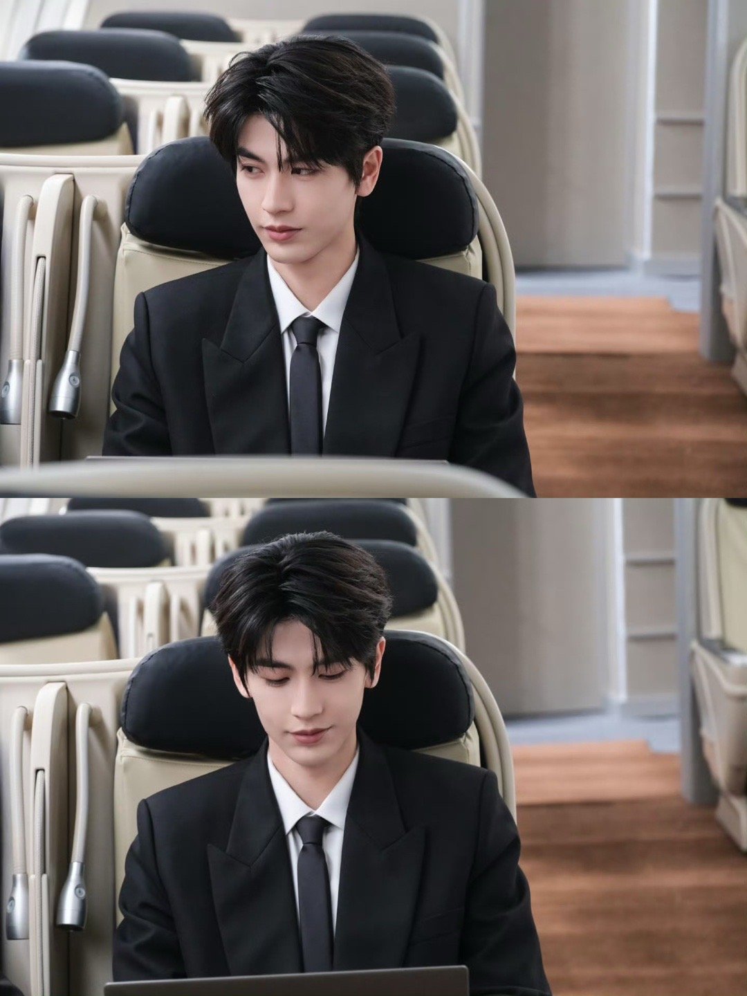 张凌赫兰蔻骨相优越轮廓利落，眉眼深邃自带清冷贵气，西装穿搭又帅出精英气场，果然