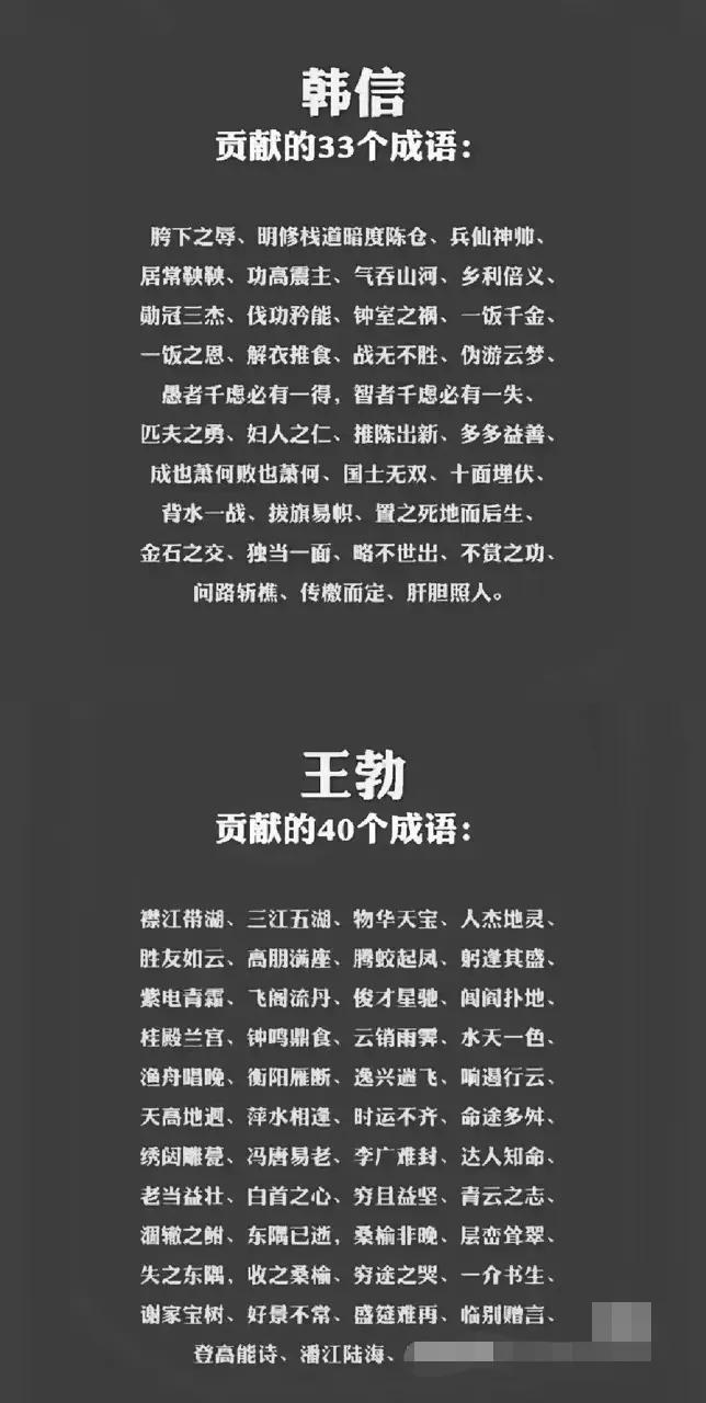 中国历史上贡献成语最多的人！有没有遗漏？