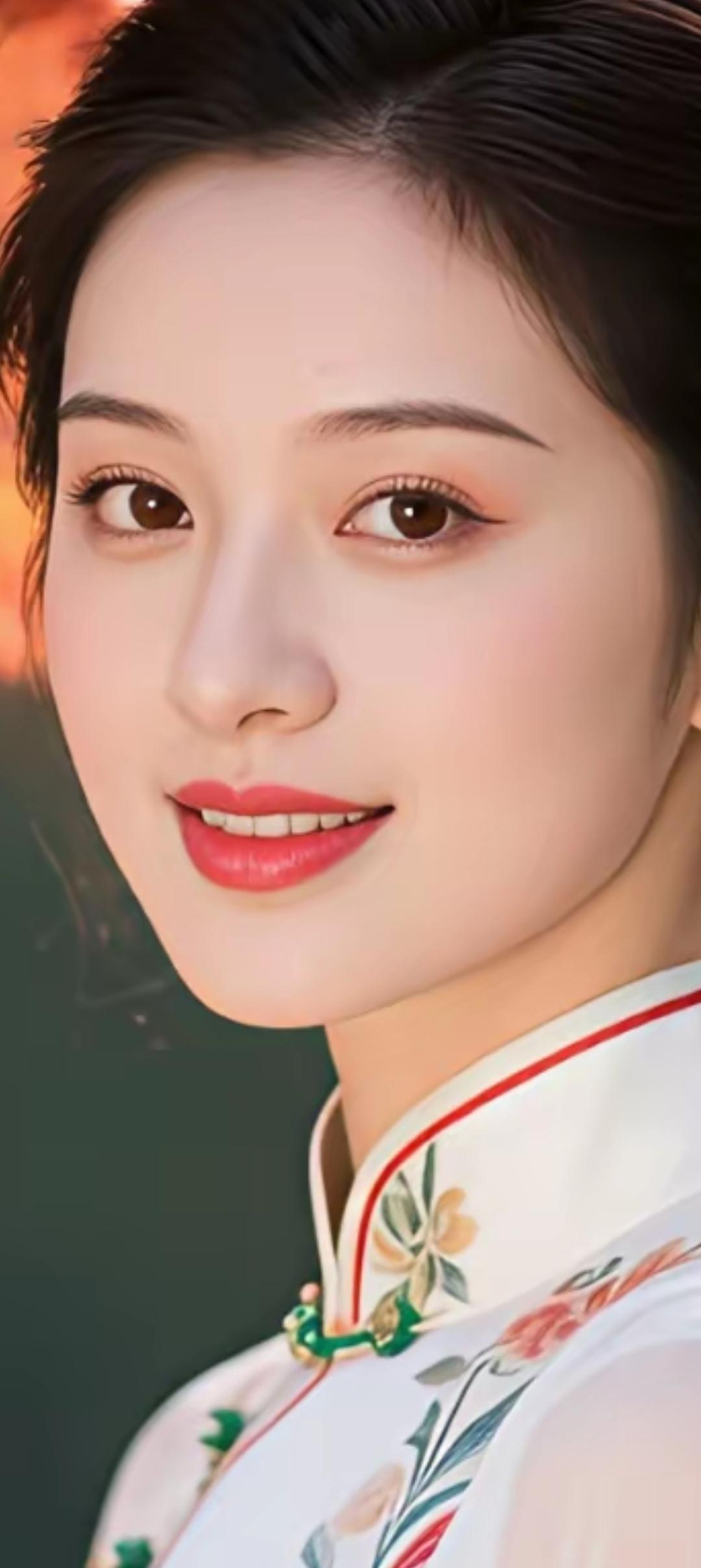 优雅东方美人，温婉一笑，韵味十足。