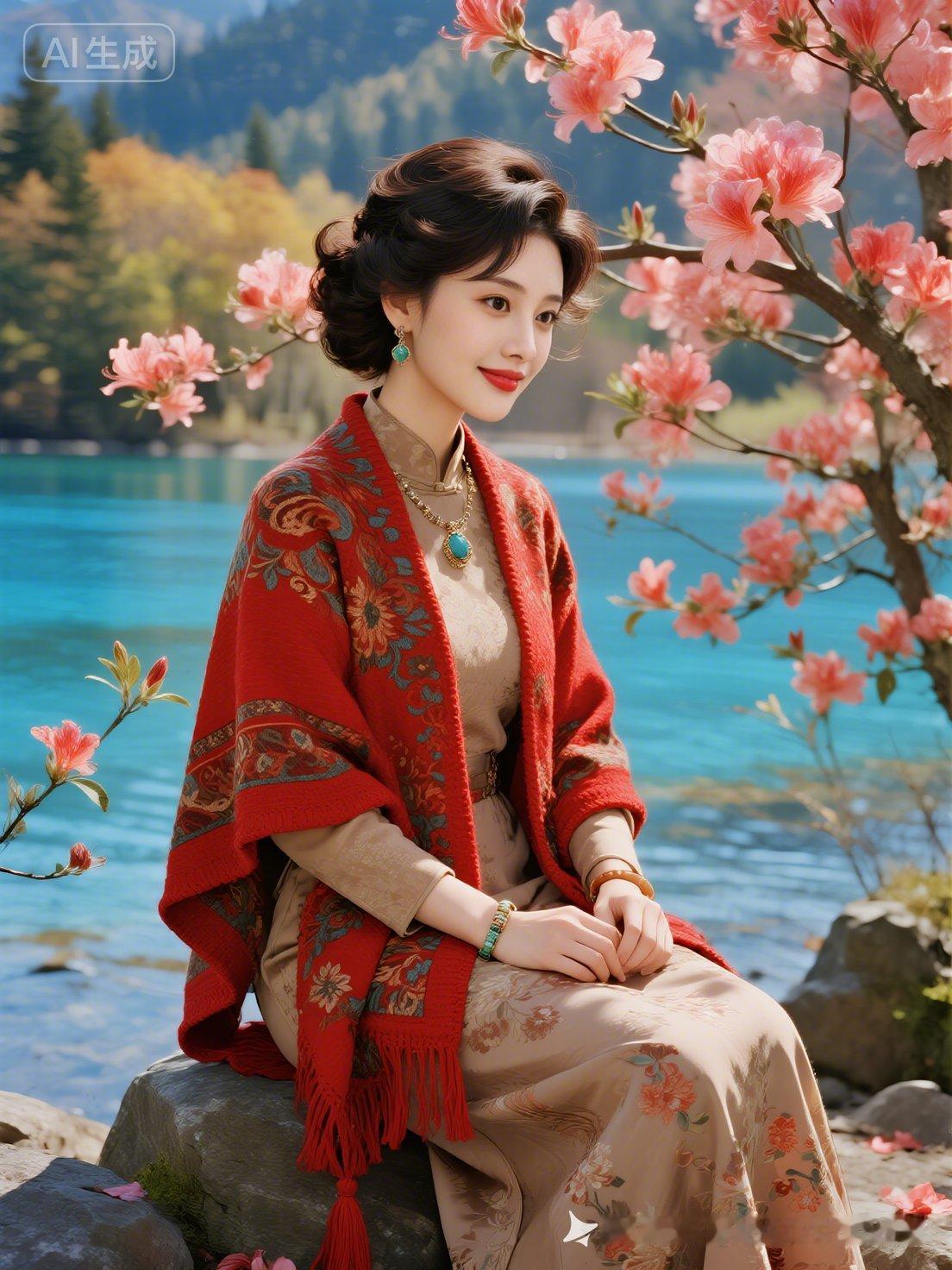 “春日花海中的古典美人”🌸💃🏻