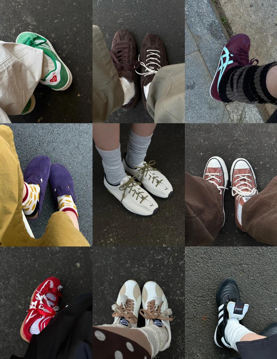 更新更新｜鞋柜九宫格~日常穿搭鞋子合集穿漂亮鞋子定格鞋控瞬间鞋子控复