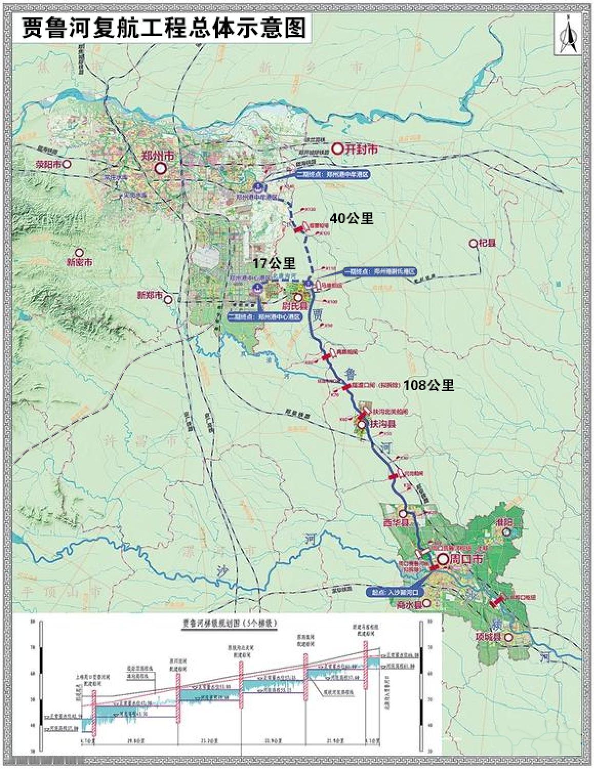 中标发布，五大巨头强力推动这一重大水运工程！日前，贾鲁河复航工程前期工作及勘察