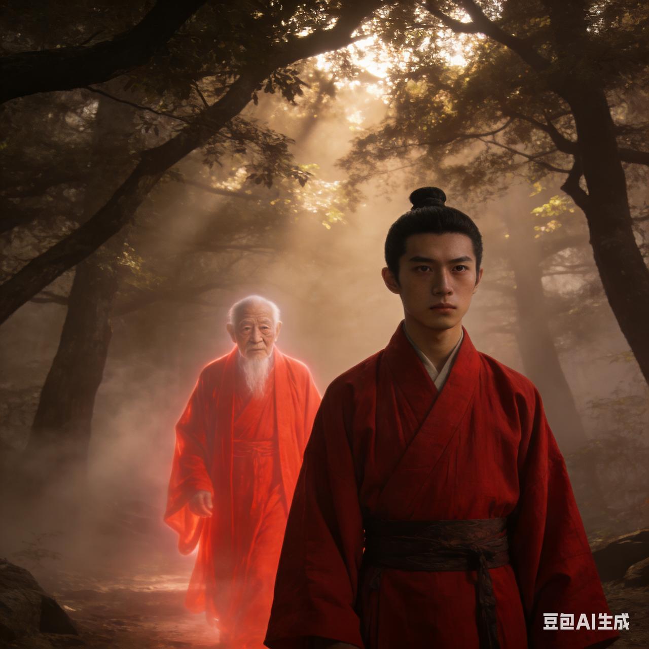 明朝时，丽水张松曾言，他从小就总觉得有个穿红衣的老人跟在身边，可每次他转头去看，