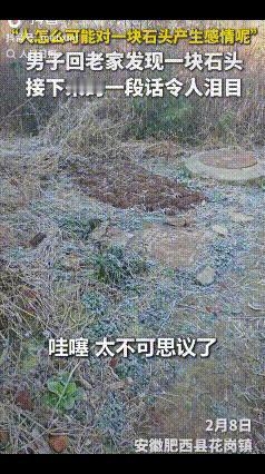 “泪目了！”安徽一男子回无人居住老家宅院看看，走到厨房后面，他远远的就看见一块石