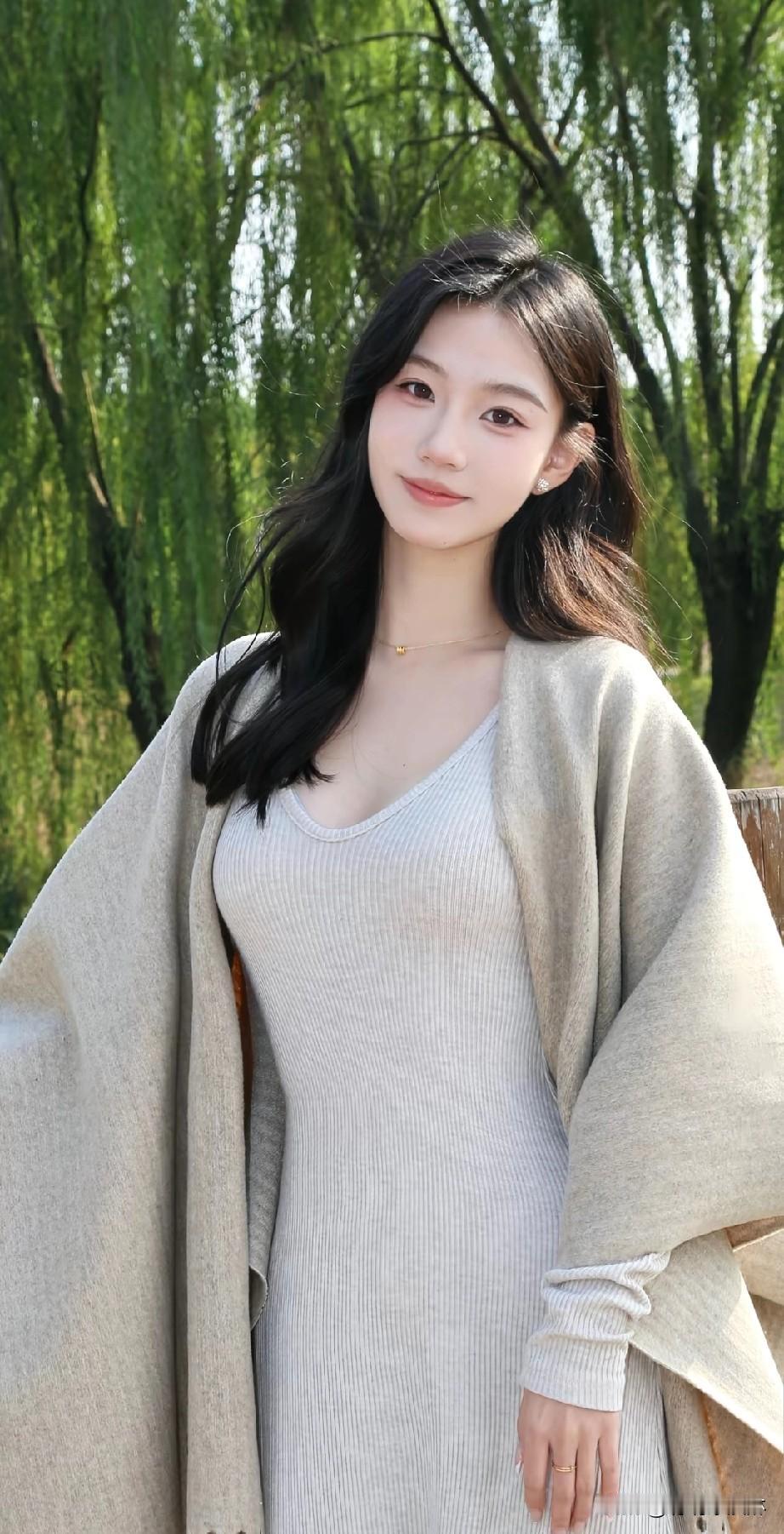 冬日暖阳下，温柔女神的清新穿搭