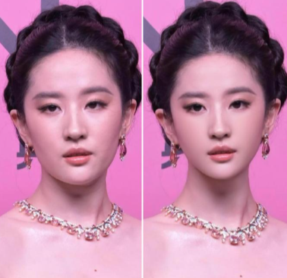 刘亦菲的生图P图对比​​​