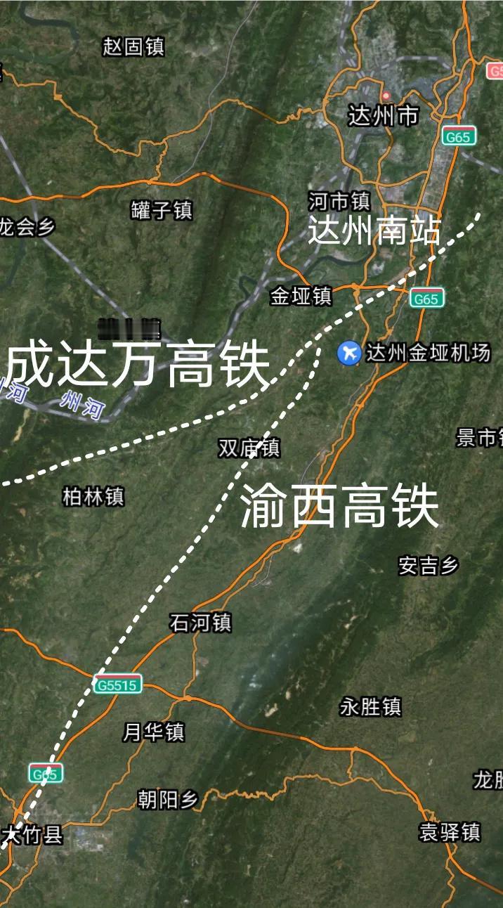 新进展，时速350公里的成达万高铁达州段已经开始安装接触网柱(四电工程)，达州南