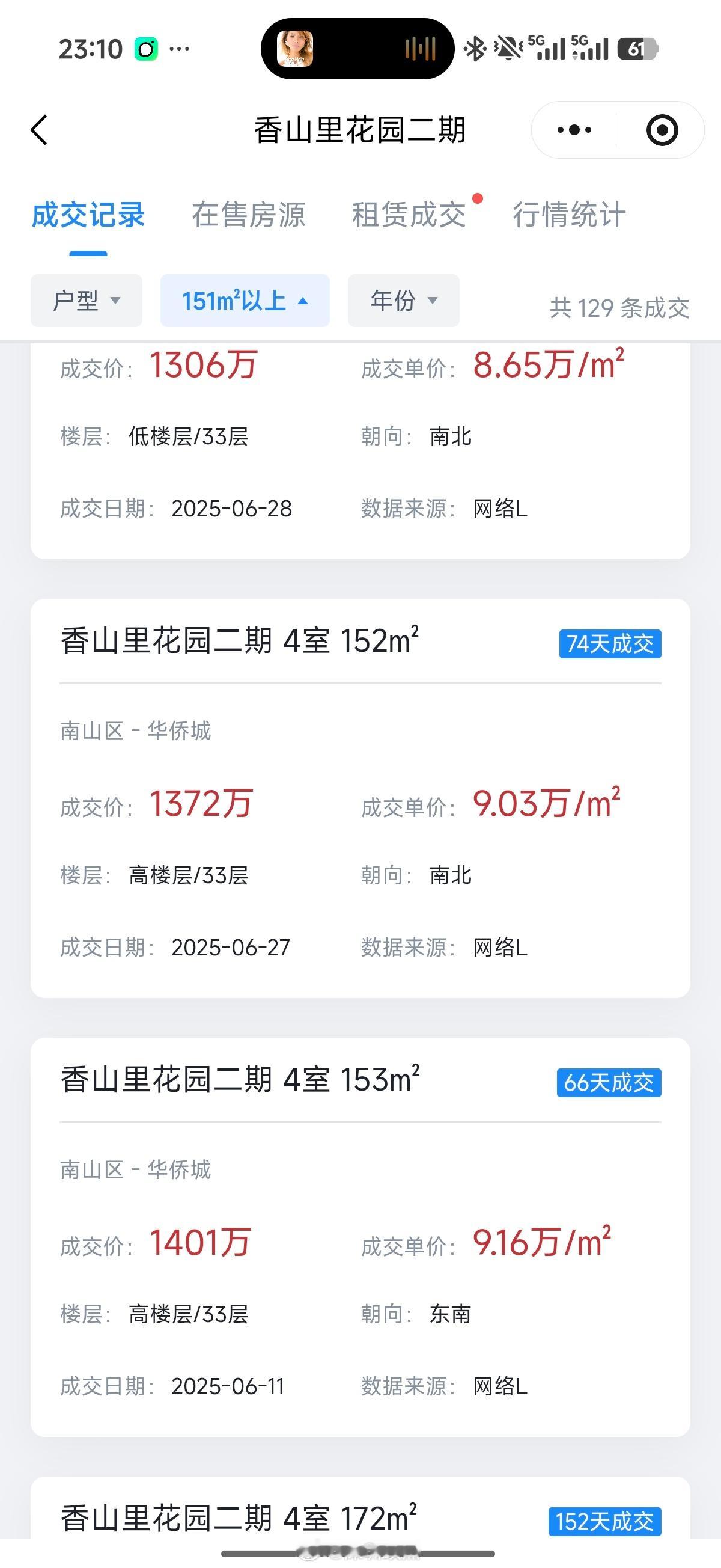 把其中一套南山房子卖掉，然后重新在小区租一套同户型，卖掉的钱拿去香港投资。深圳