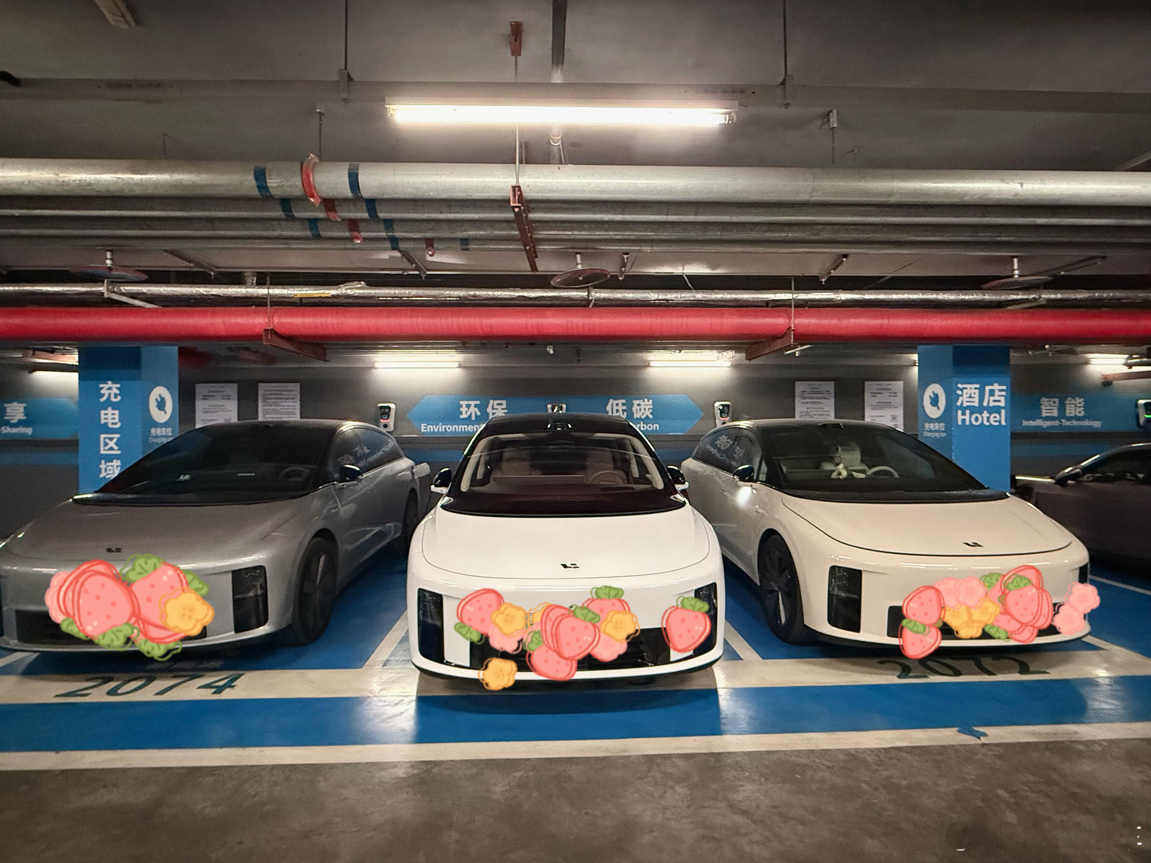 在理想超充站都没遇到过这么整齐的充电画面