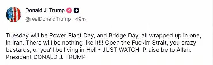 网上传了整整一整天，特朗普入院了。正当大家都在猜测的时候，他发了一条“怒火冲天”