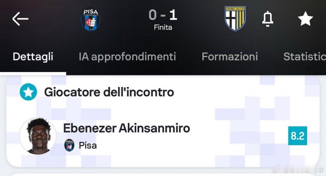 马里：阿金桑米罗在伤愈复出后下半场开始时替补登场他的状态丝毫不减尽管比萨最终