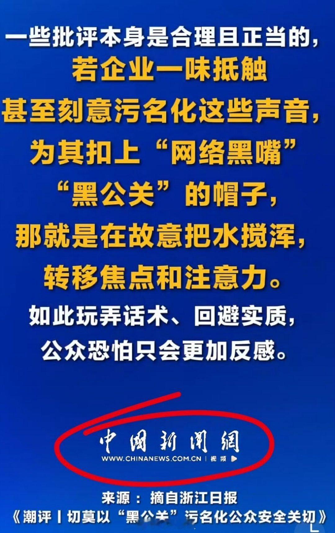 中国新闻网还发过潮评“黑公关”的文章，但是后来被神秘力量删掉了​​​