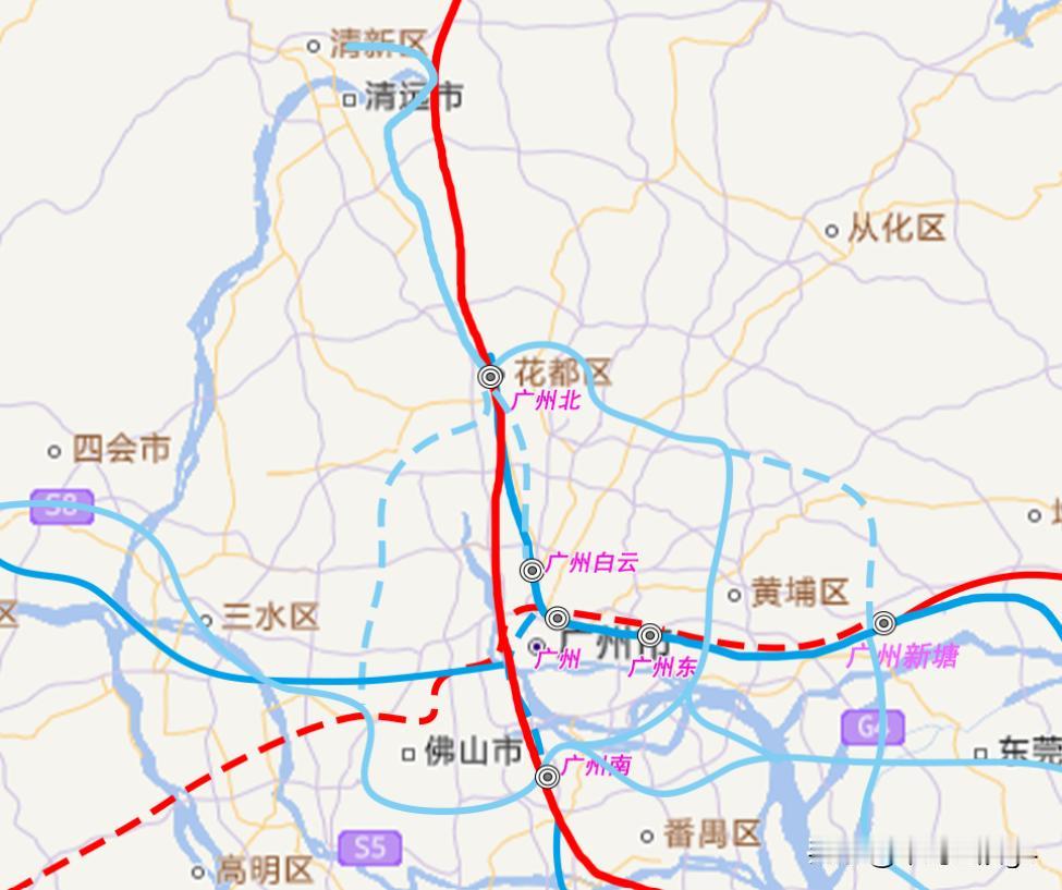 广州至清远广清城际铁路分三段，花都至白云段预计2025年开通近日，也就是20