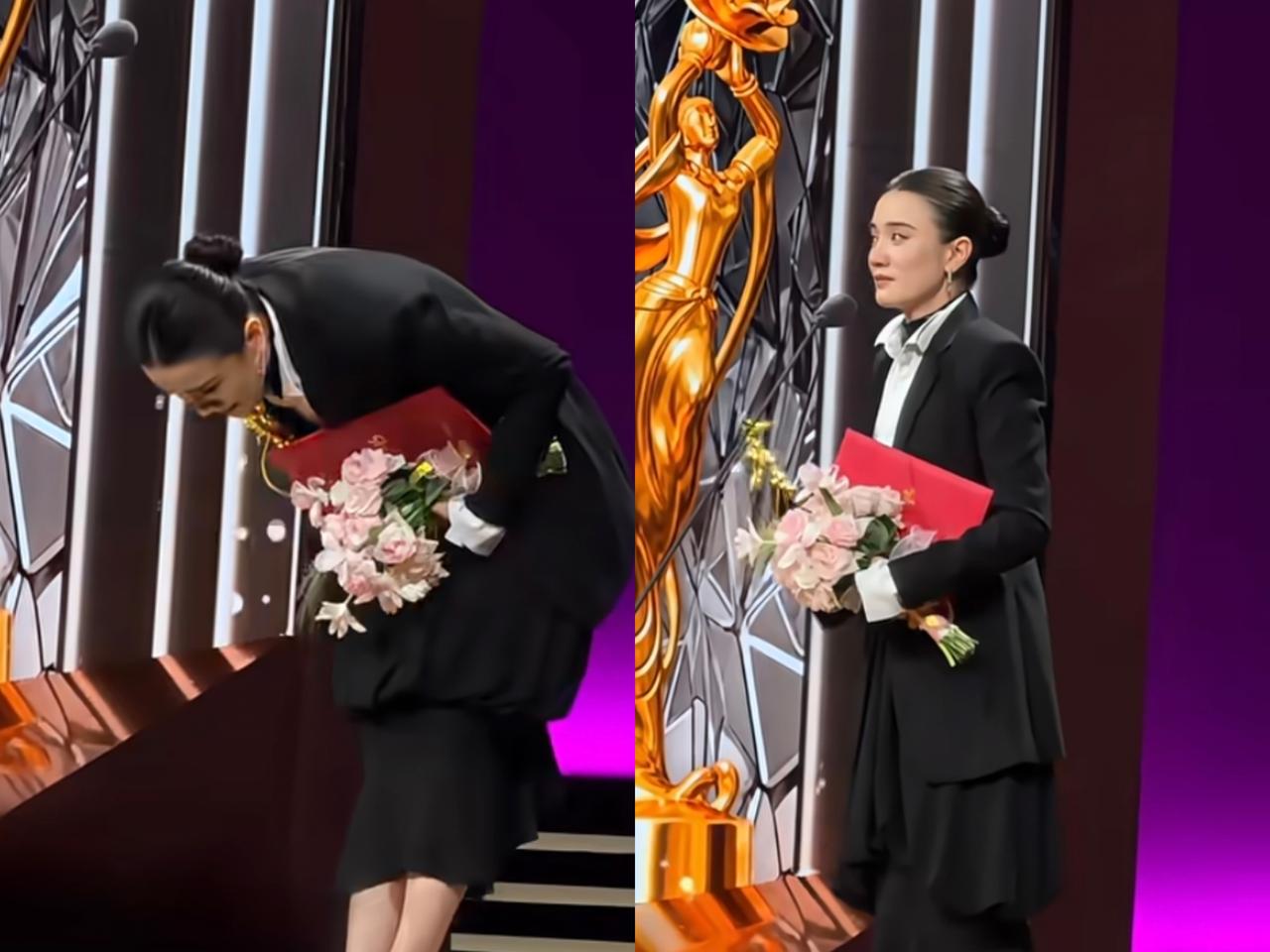 沾了张桂梅校长的光，宋佳演的《山花烂漫时》获得飞天奖，白玉兰奖，金鹰视后。领奖