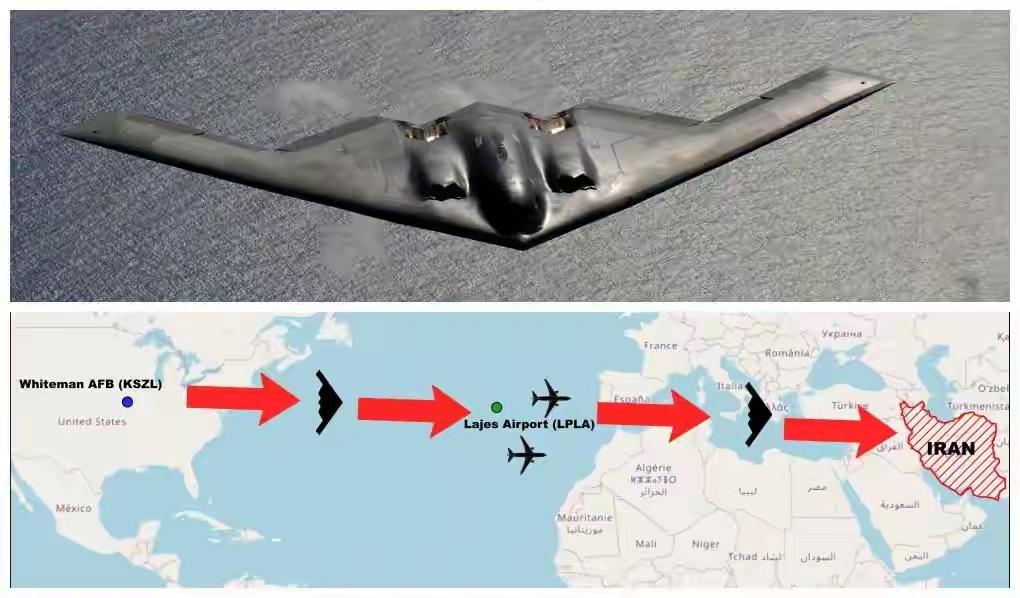 美军的“灭国大轰炸”要动真格了，开战初期美军轰炸机从本土万里奔袭伊朗，单程飞33