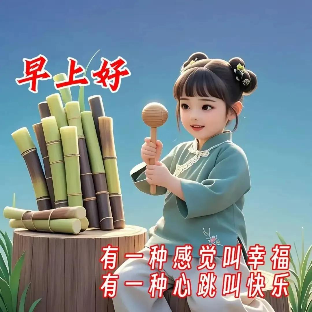 元气满满的一天，从敲响幸福开始！💖🎉