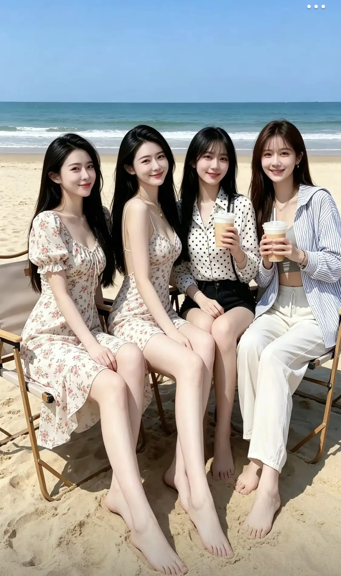 四位美女，肤白貌美大长腿，你更喜欢谁？
