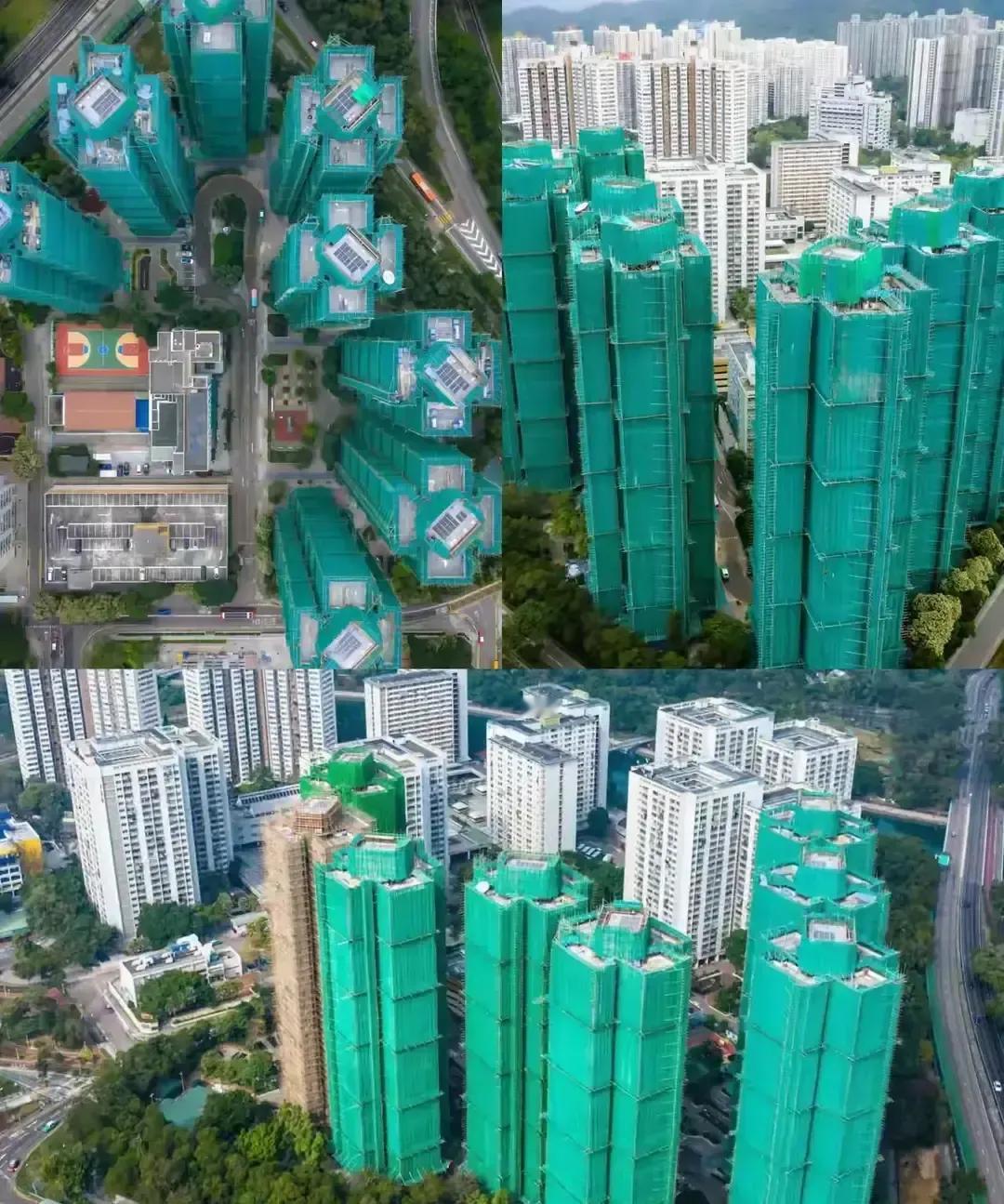 宏福苑那几栋百米高楼要修外墙，听说打算从地面直接搭铁架子一路捅到屋顶。我路过现