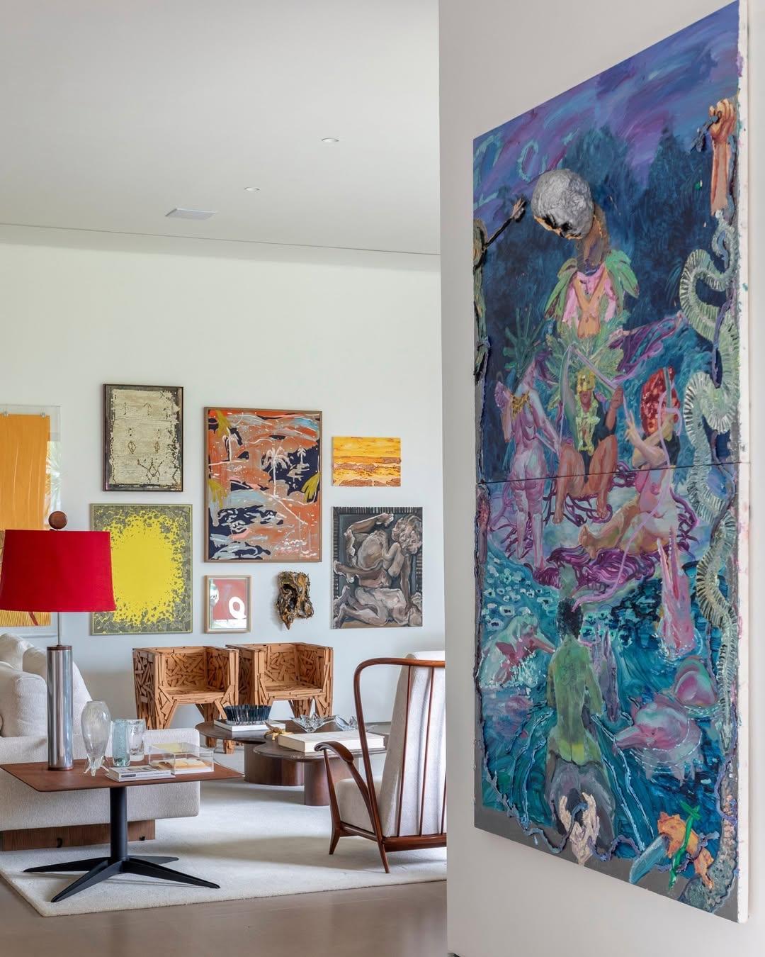 当代艺术品浸润，家成行走的美学展厅✨家里文艺的装修风,你喜欢吗?家居