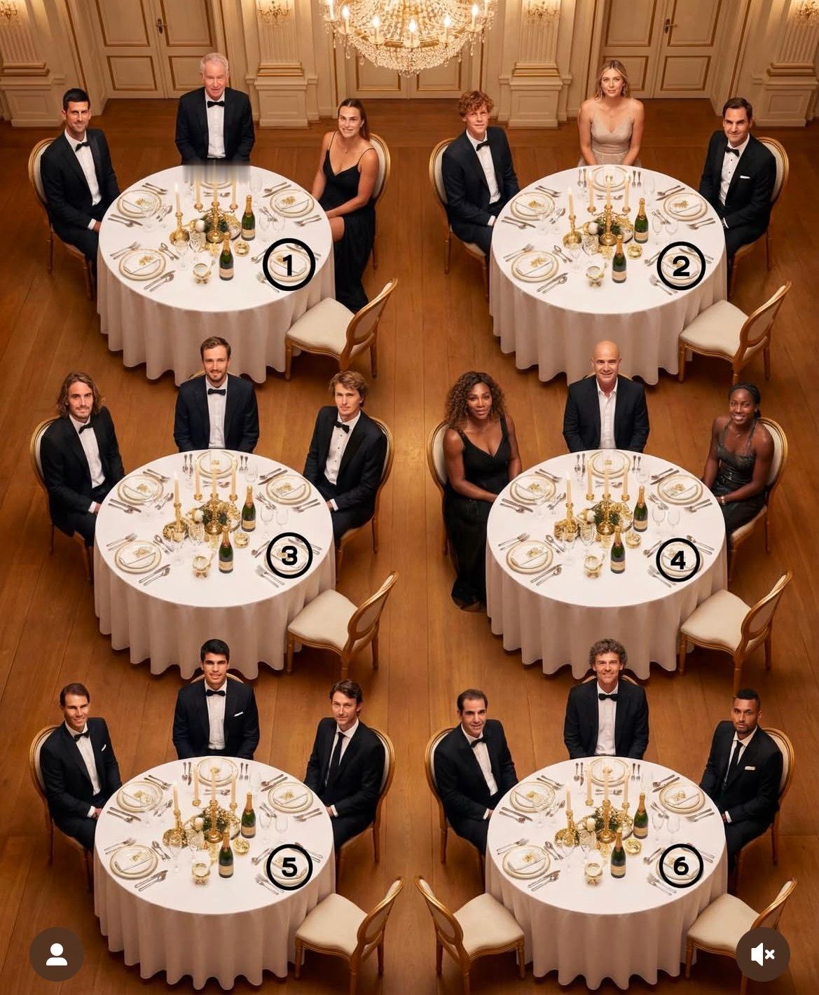 网球talking大会新年派对晚宴，你想坐在哪一桌？