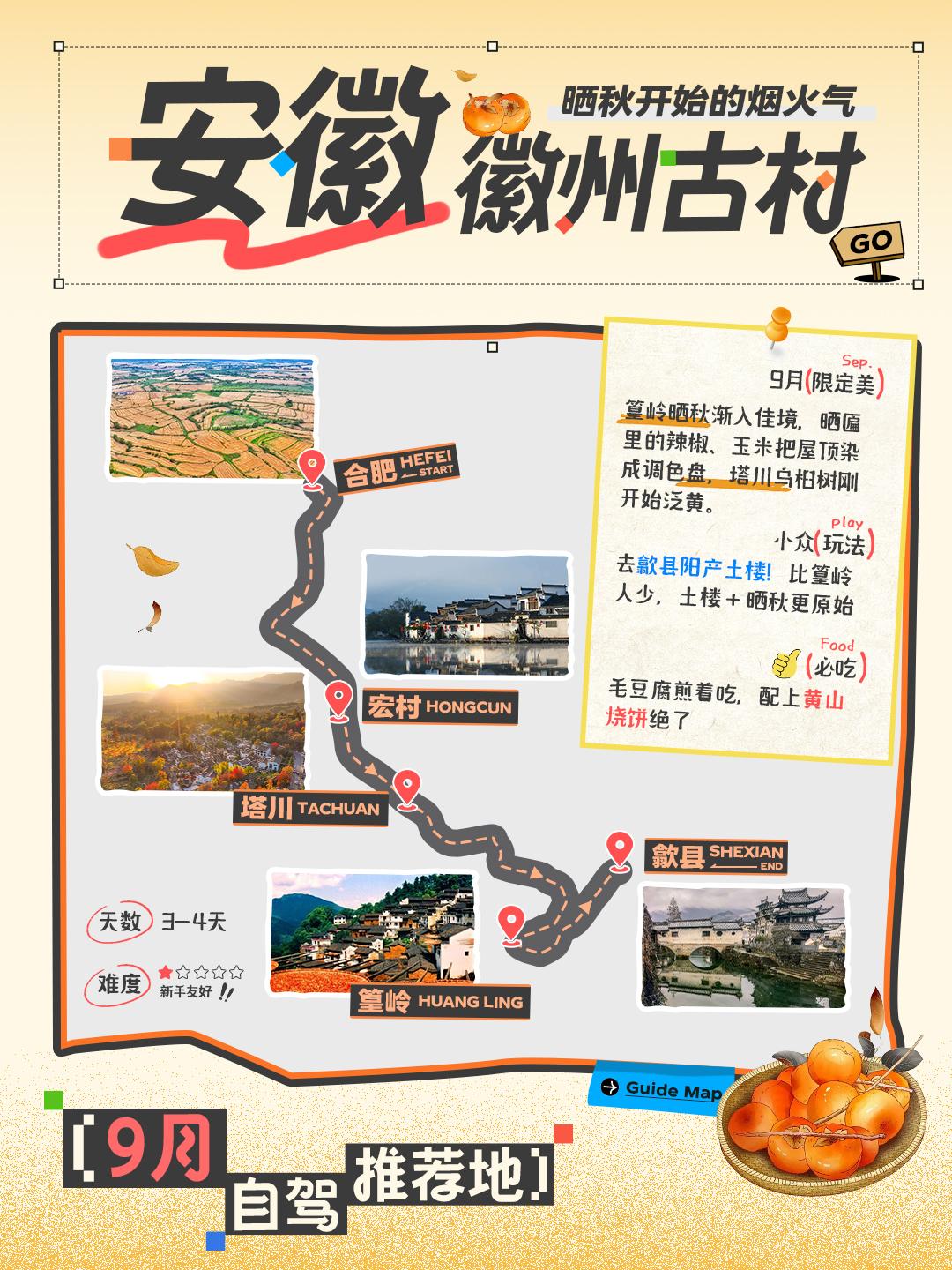 铛铛铛铛！🍂车友们！答应大家的9月自驾游详细路线来了！9月真的是自驾黄金月啊