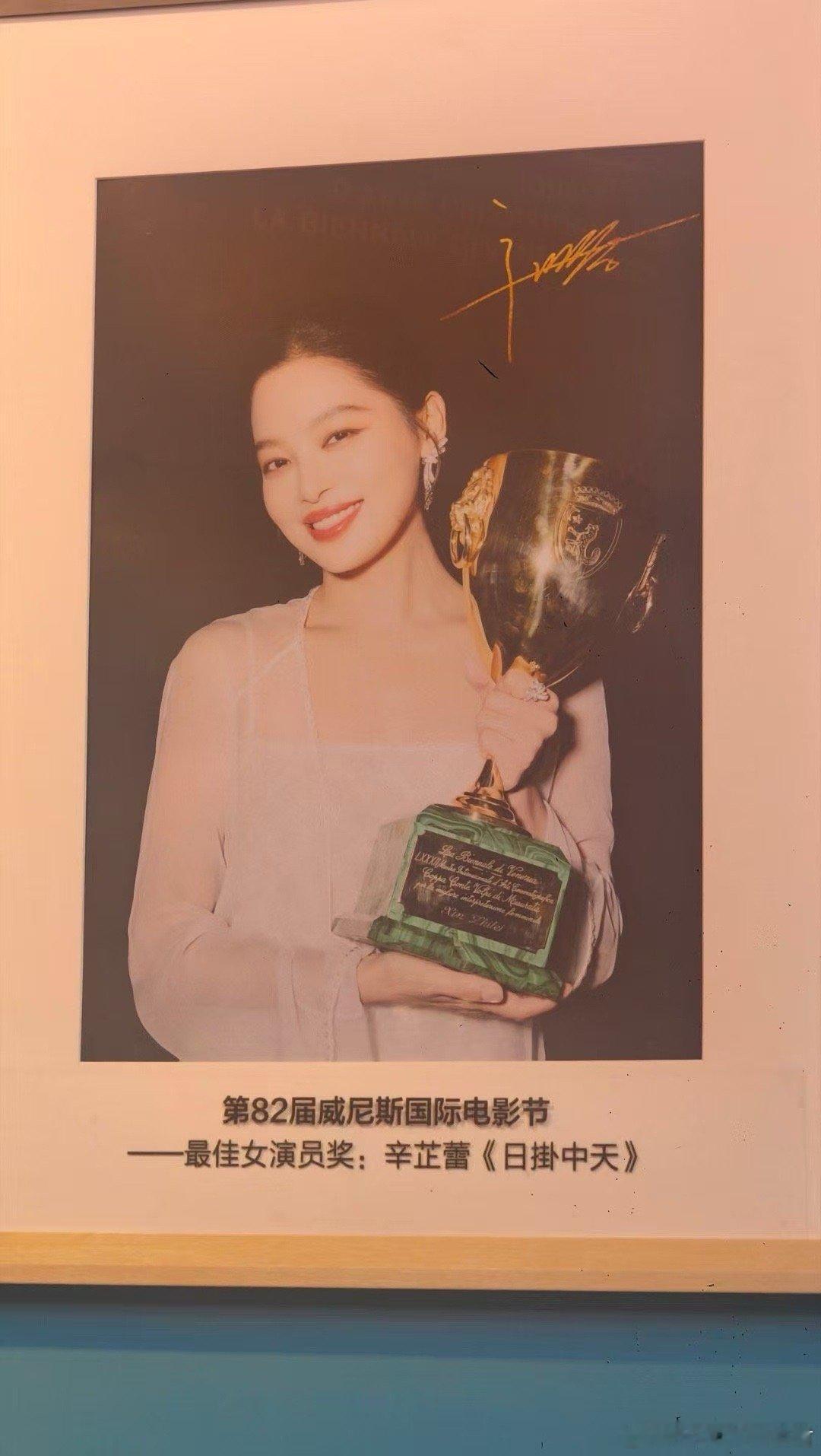 辛芷蕾上墙中国电影博物馆实至名归的国家级荣誉！走在电影博物馆第三单元，辛芷蕾的