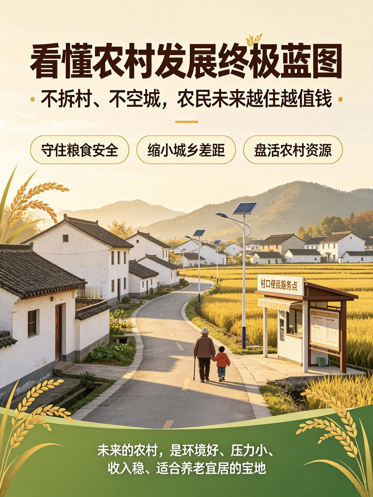 看懂农村发展终极蓝图！不拆村、不空城，农民未来越住越值钱很多人被传言误导，