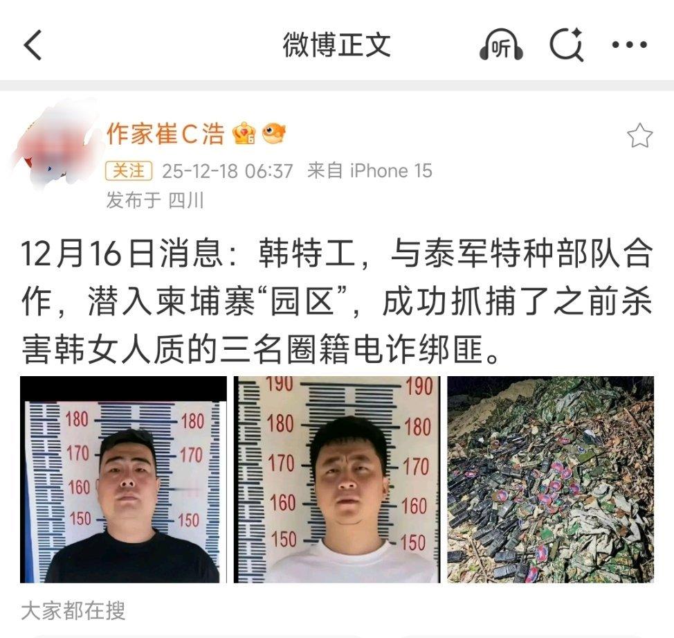 为啥这些人就这么喜欢造谣韩国霸气打击电诈？