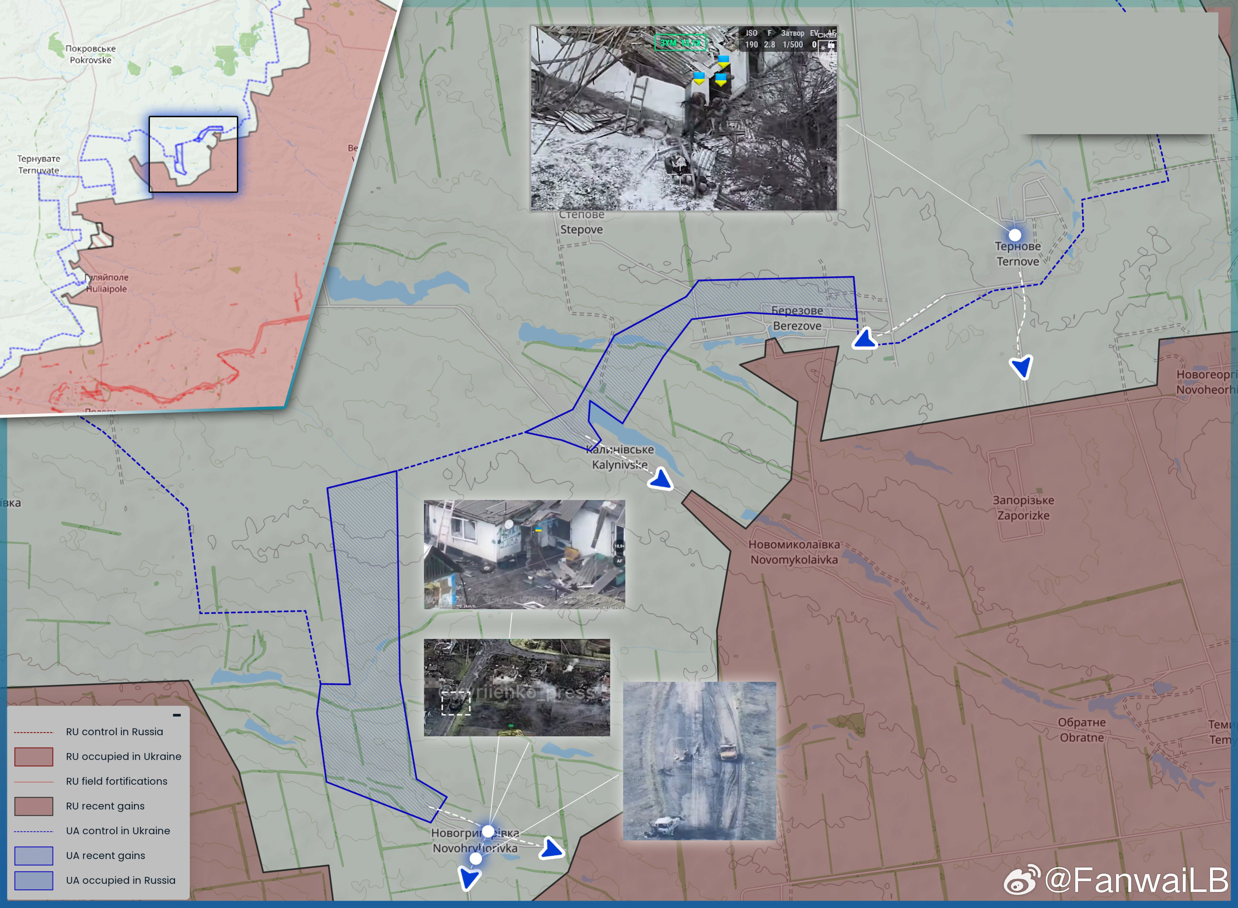 乌军反攻战况Hulyaipole轴线更新：乌克兰第425斯凯拉步兵团已确认收复