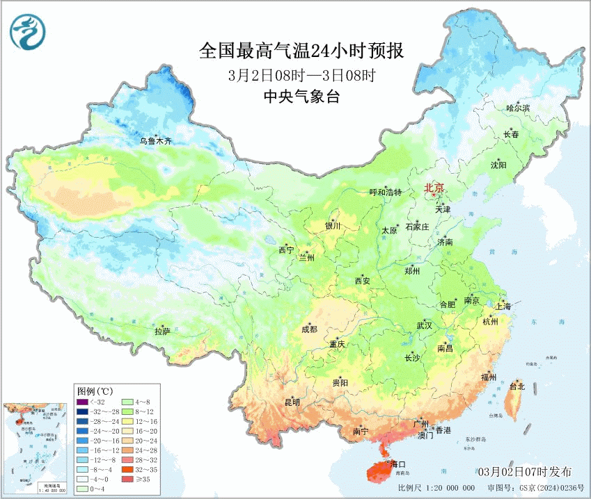 【一周天气——趋于平静】本周（3月2日-8日）相比上周，无论降水的强度范围、雨雪