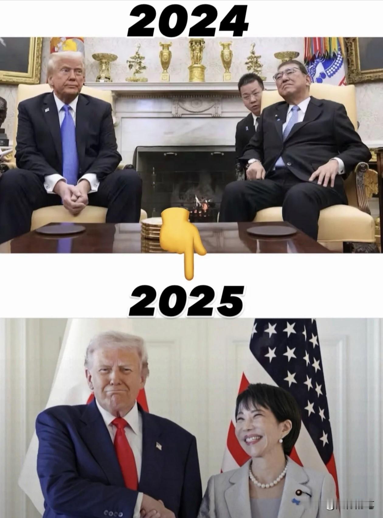 不知日本人看到这两张图的对比后,会不会又怀念起石破茂来,会不会才发觉原来石破茂才