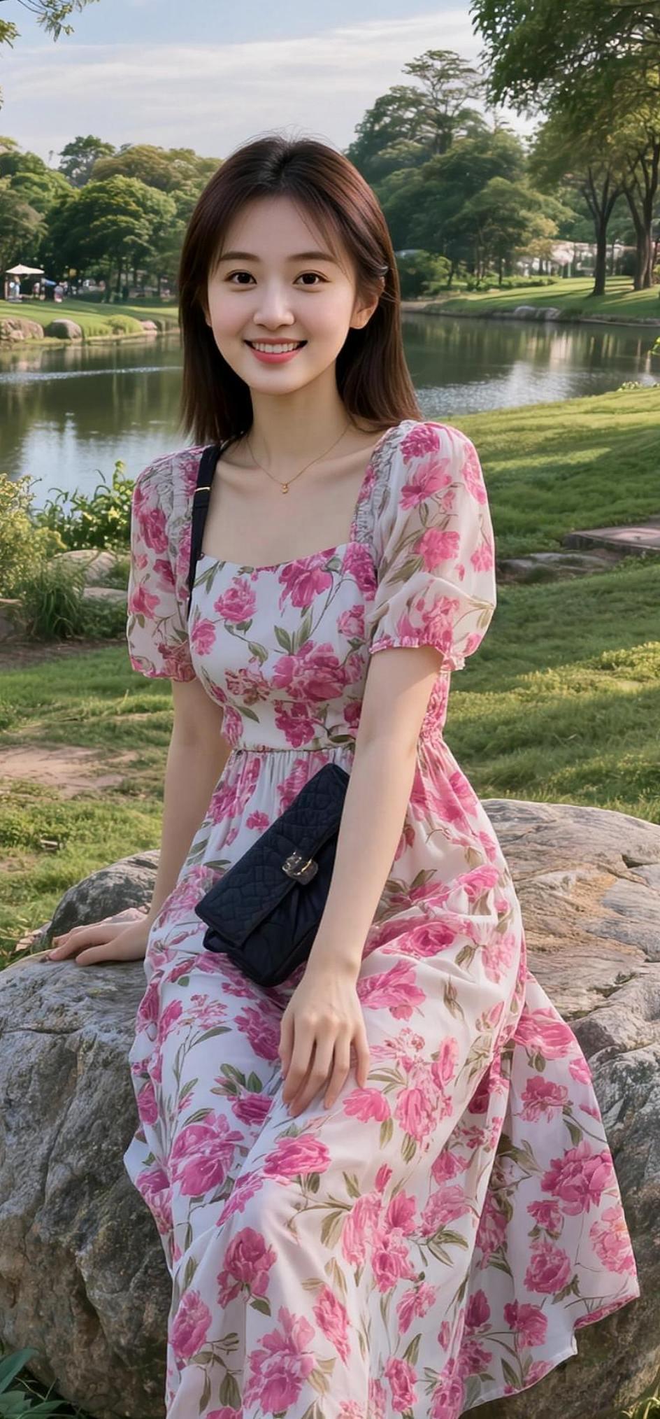 AI花间逸影创意分享浪漫花海