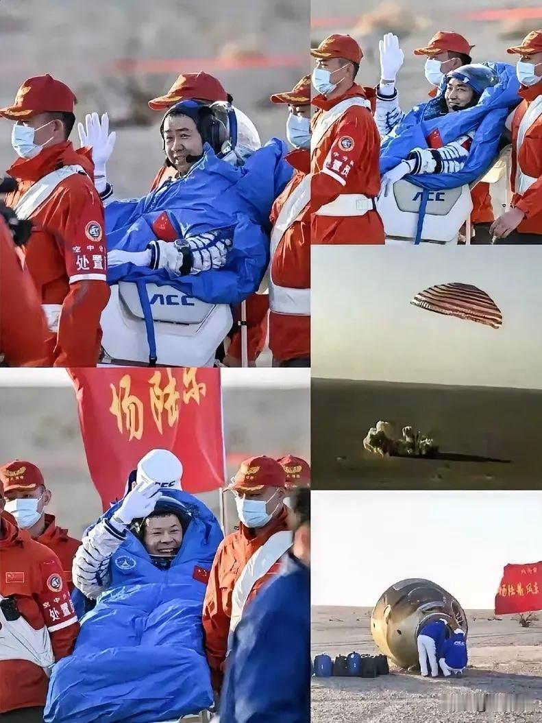 发现没神舟二十号乘组回来大家可能都没有注意，以前着陆舱降落，都要有很多地面人