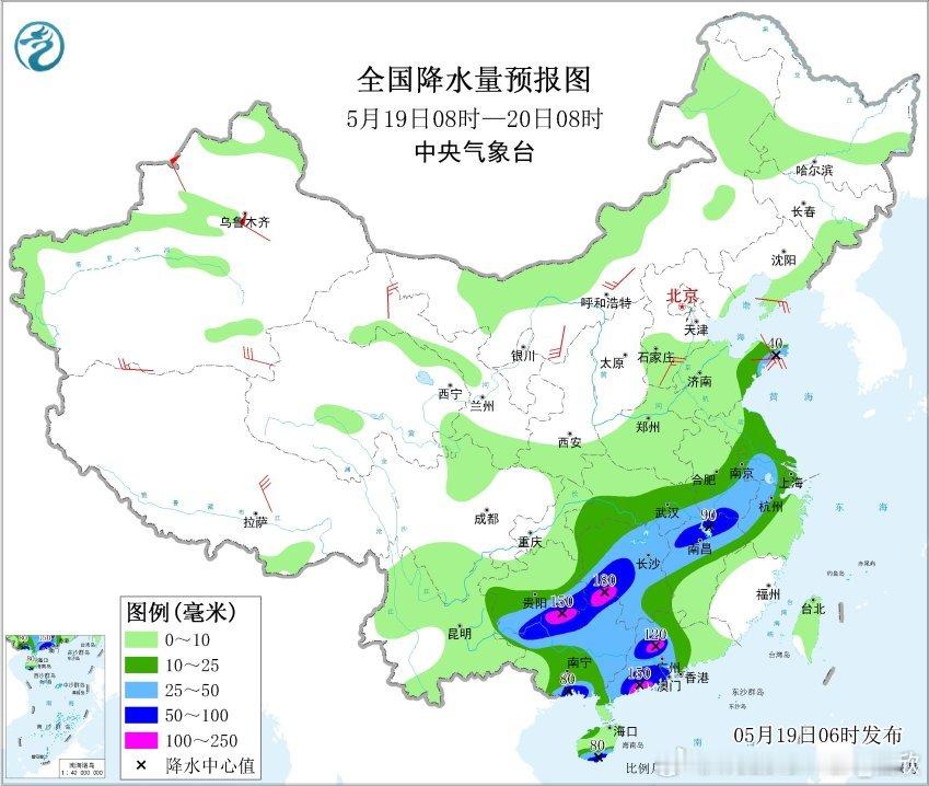 【强降雨】昨天到今晨，可以看到两种成因的强降雨，一个是山东江苏安徽湖北湖南贵州，
