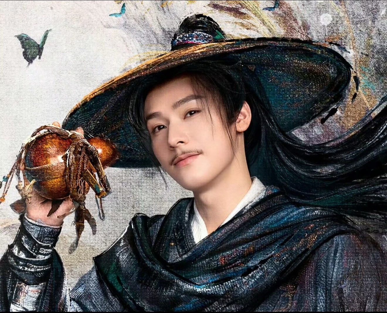 龚俊陆小凤造型斗笠轻扬，风骨自来。看海报，显然龚俊把陆小凤的俊朗清逸与江湖洒脱稳