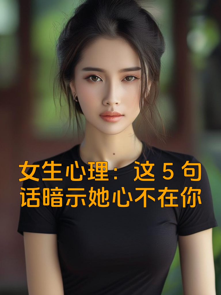 女生心理：这5句话暗示她心不在你