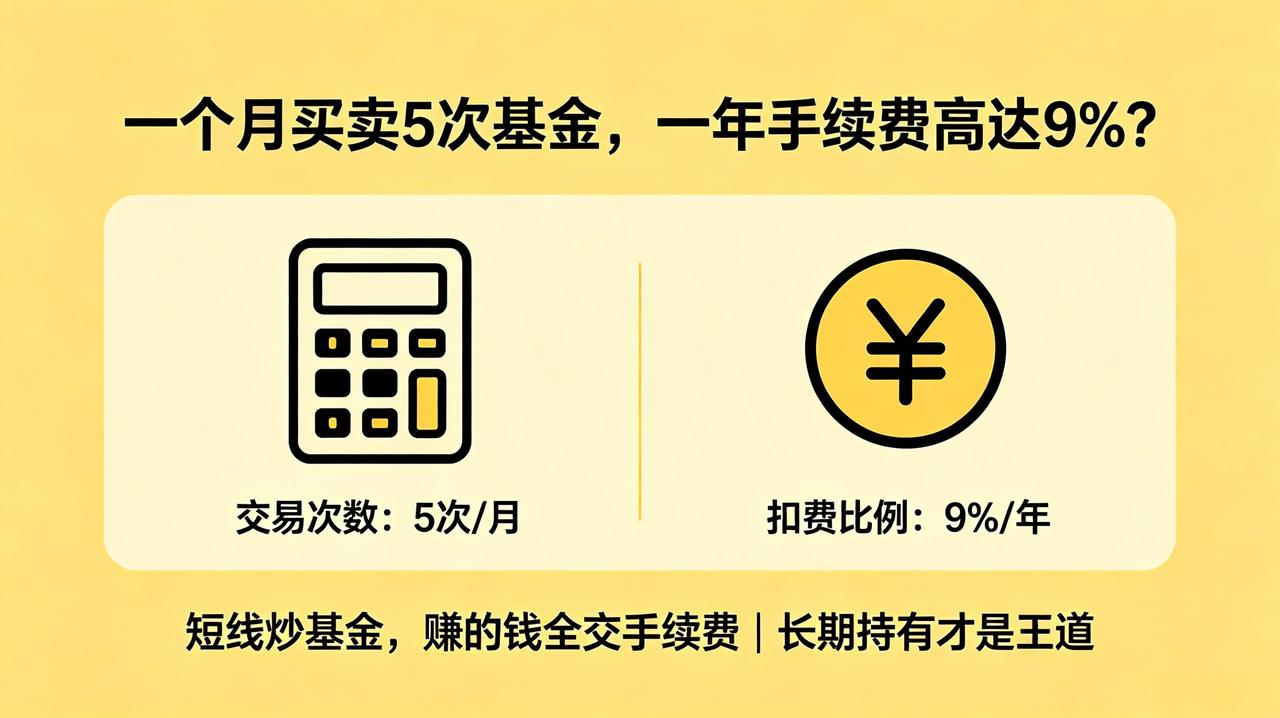 一个月买卖5次基金，一年手续费高达9%？有的小白把基金当股票炒，今天买