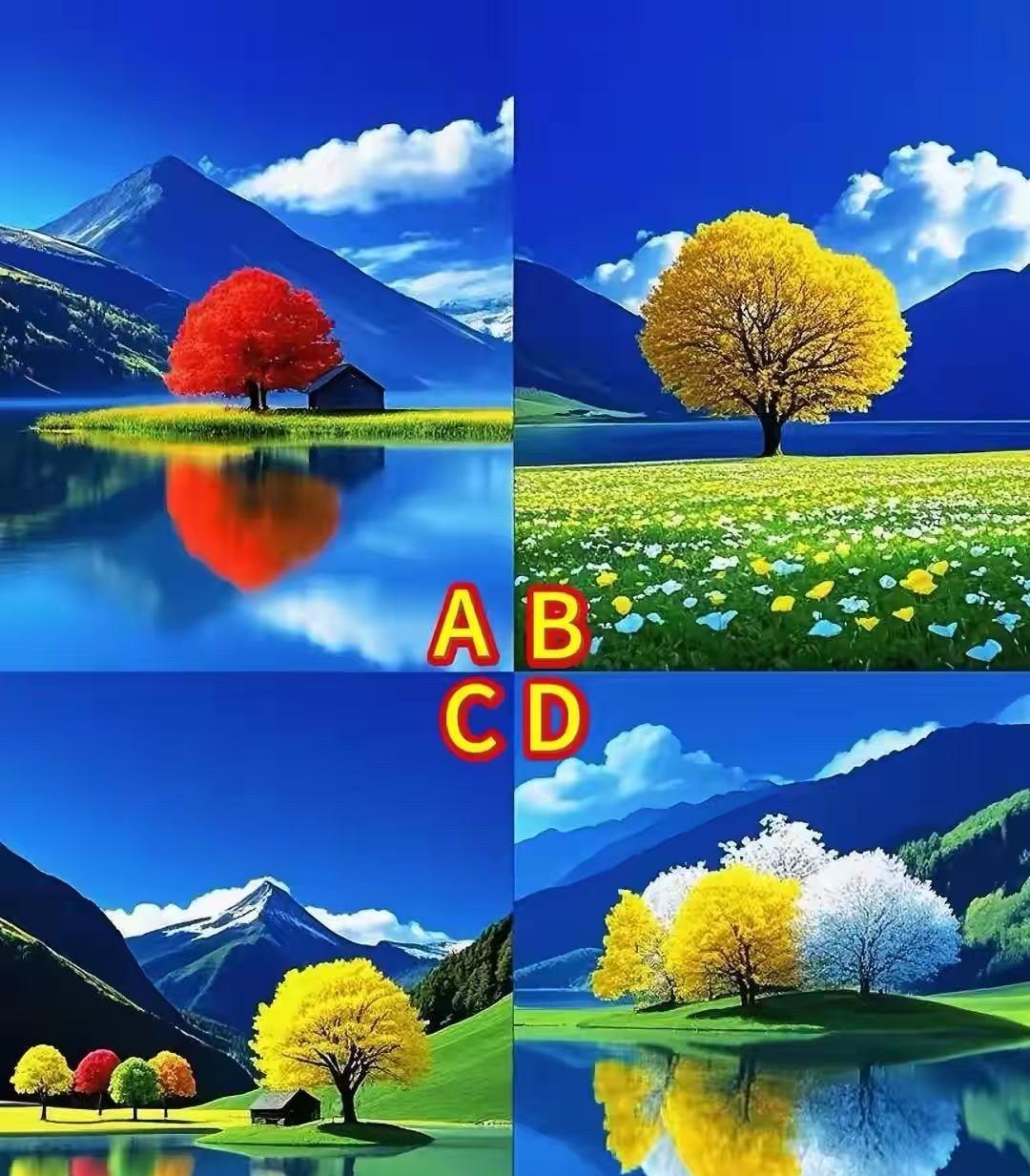 你的后半生会不会孤单？测你的后半生会孤单吗？图中风景你最欣赏哪个？解析仅供娱