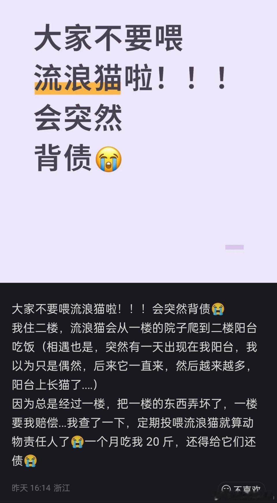 这叫散养猫，不是流浪猫。​​​